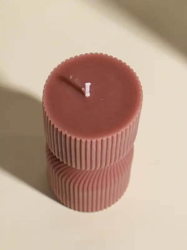 Свеча интерьерная Свеча интерьерная "Греция" капучино 6х6х14 см