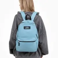 Рюкзак школьный на молнии, с карманом, однотонный, размер 30&times;12&times;40 см, голубой