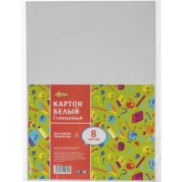 Картон белый  8л,А4 мелованный Отличник