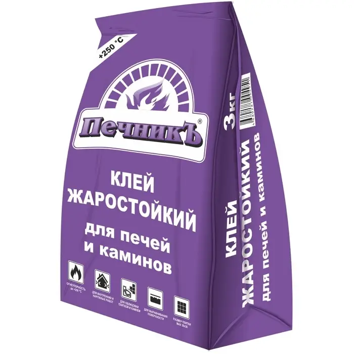 Клей жаростойкий для печей и каминов &laquo;Печникъ&raquo;, 3 кг