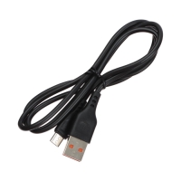 Кабель microUSB - USB, 2.4 А, 1 м, зарядка + передача данных, пакет, черный