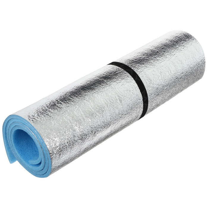 Коврик туристический maclay, с фольгой, 180х60х1 см, цвет голубой Коврик туристический maclay, с фольгой, 180х60х1 см, цвет голубой