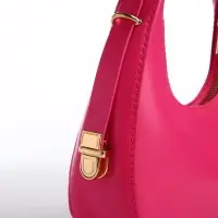 Сумка женская багет на молнии, 20.5&times;7&times;10.5 см, розовая