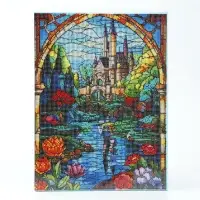 Алмазная мозаика с полным заполнением на холсте с подрамником &laquo;Замок&raquo;, 30&times;40 см