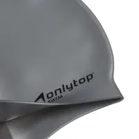 Шапочка для плавания взрослая ONLYTOP, силиконовая, 46 г, обхват 54-60 см, серая