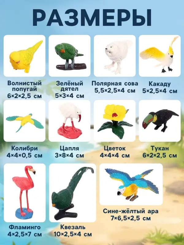 Набор животных &laquo;Птицы&raquo;, 11 фигурок