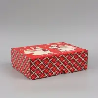 Коробка подарочная, самосборная &laquo;Новогодний подарок&raquo;,30.7&times;22&times;9.5 см