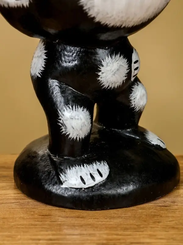 Сувенир Сувенир "Кот рыбак" дерево 10х10х16 см, цв. чёрно-белый