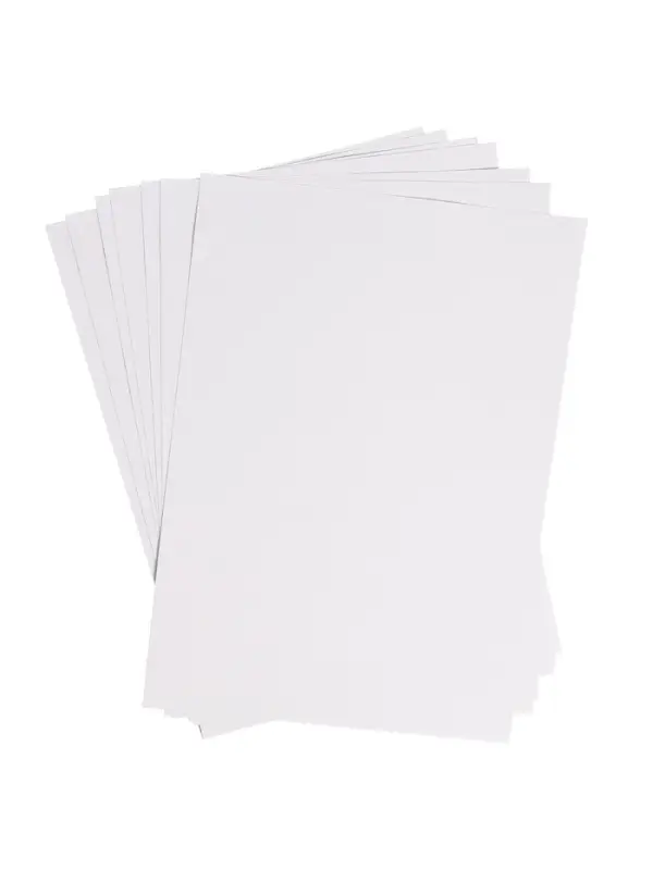 Картон белый А4 Calligrata, 8 листов, мелованный, 230-240 г/м&sup2;, картонная обложка, в папке