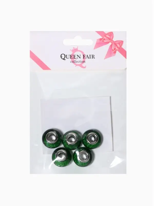 Бусины «Блестка», для творчества, зелёные Бусины «Блестка», для творчества, зелёные