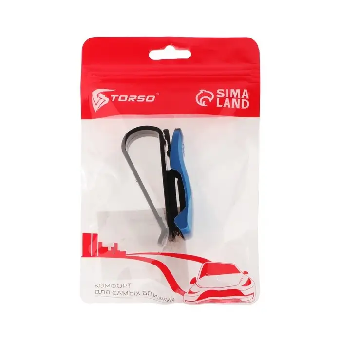 Держатель для очков TORSO, зажим, синий Держатель для очков TORSO, зажим, синий
