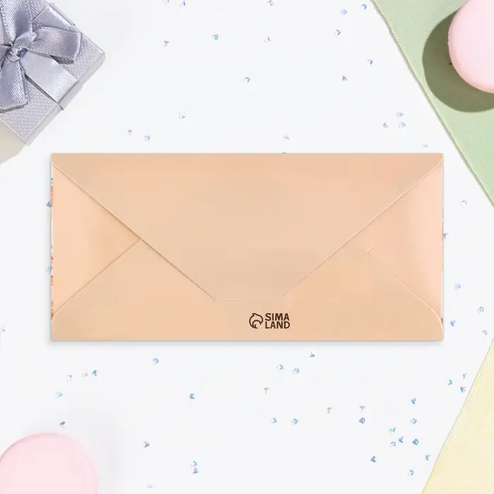 Конверт для денег «Денег много не бывает!», 16.5×8 см