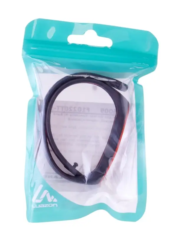 Ремешок для фитнес-браслета Mi Band 5/6/7 Luazon, с перфорацией, чёрный, красный