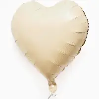 Воздушные шары фольгированные 17" "Сердце" цвет кремовый сатин, набор 5 штук