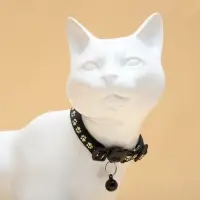 Ошейник кошачий &laquo;Душечка&raquo; светящийся, с бубенчиком, 30&times;1 см, полиэстер, черный