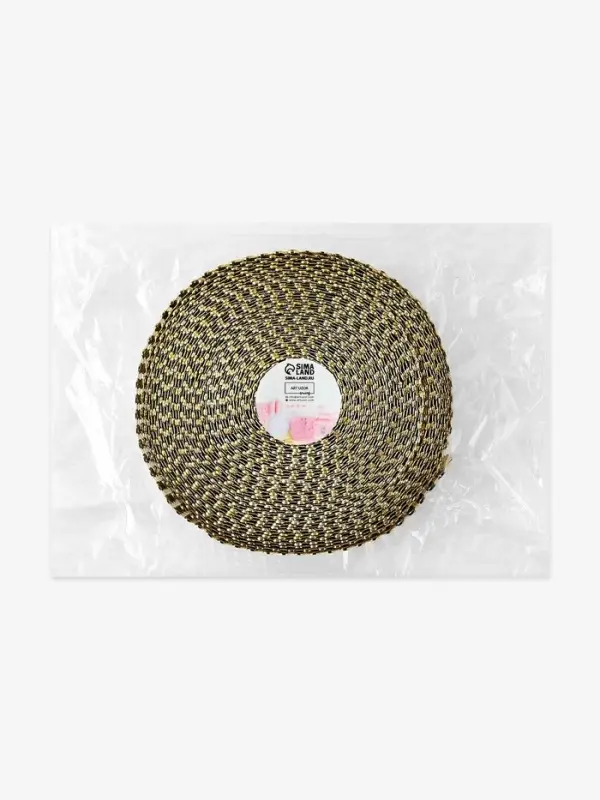 Лента с имитацией страз, 4 см, 9&plusmn;1 м, цвет золотой