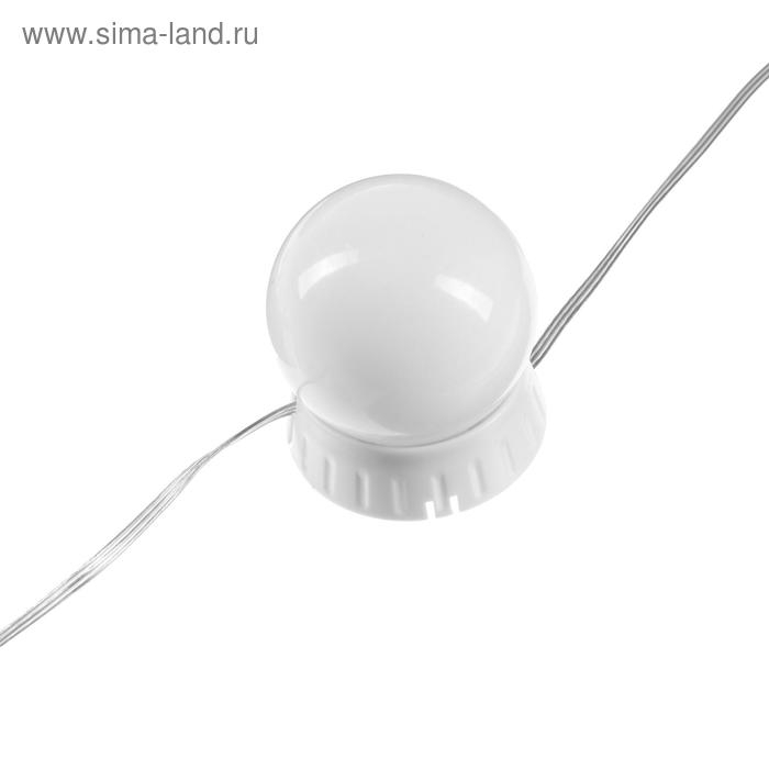 Комплект светильников для подсветки зеркала, 12шт, контроллер, от USB, 3000 - 6500К Комплект светильников для подсветки зеркала, 12шт, контроллер, от USB, 3000 - 6500К