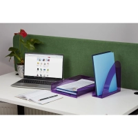 Лоток горизонтальный Attache Bright Colours решетчатый прозрачный фиолет