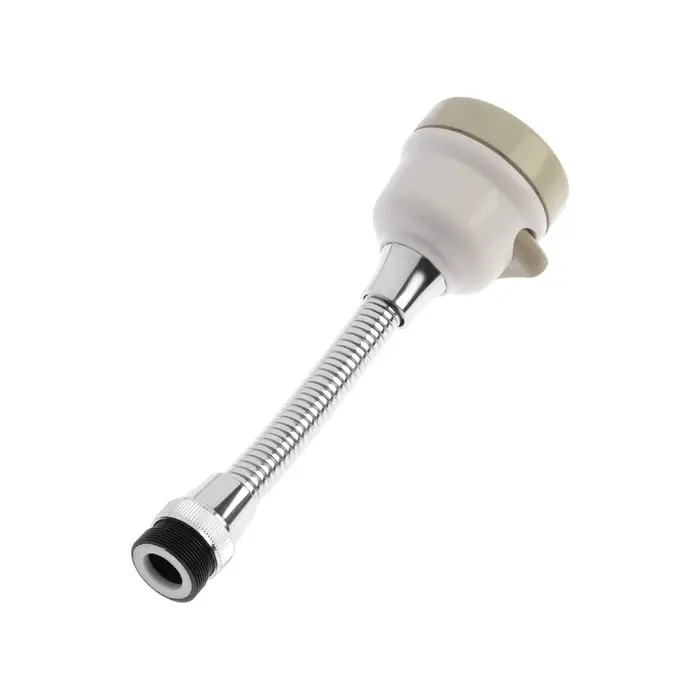 Аэратор ZEIN, с регулировкой потока, на гибком шланге,190 мм, 3 режима, пластик, белый