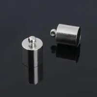 Концевик-шапочка, СМ-165, (набор 5 шт.), 1.2&times;0.8 см, d(вн.)=0.7 см, цвет серебро