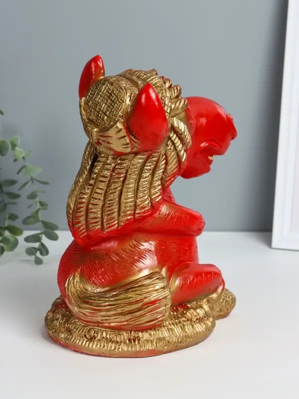 Копилка "Лошадка с ромашкой" 28х17х21 см, красный с золотом