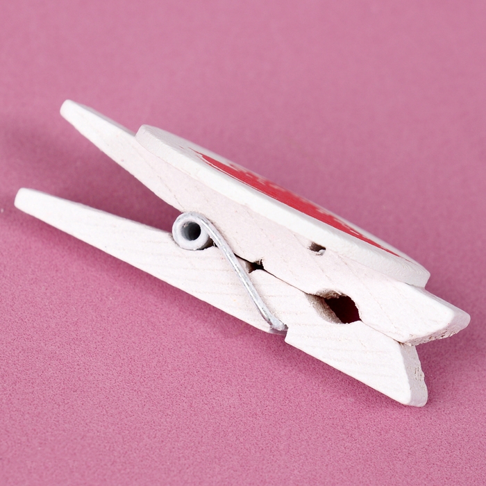 Прищепки декоративные «Сердечки» набор 6 шт., 2 × 11,5 × 16 см