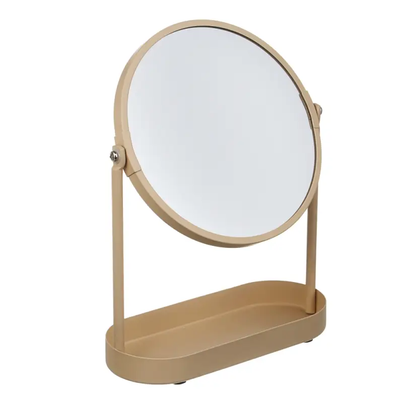 Зеркало в железной оправе тм VETTA Монтана, бежевый, 18,5x8,2x25см