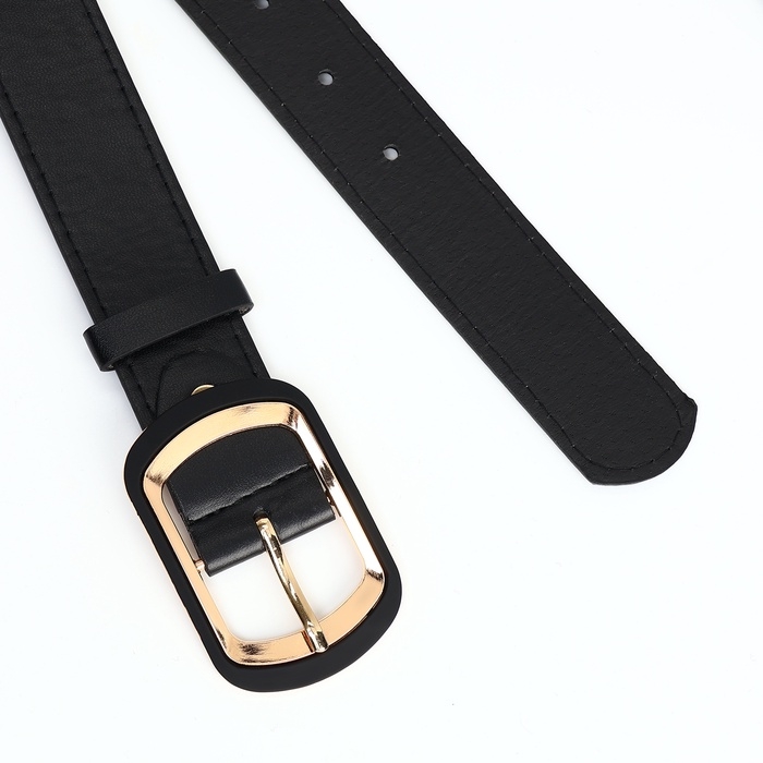 Ремень женский, ширина 2,9 см, пряжка металл, цвет чёрный Ремень женский, ширина 2,9 см, пряжка металл, цвет чёрный