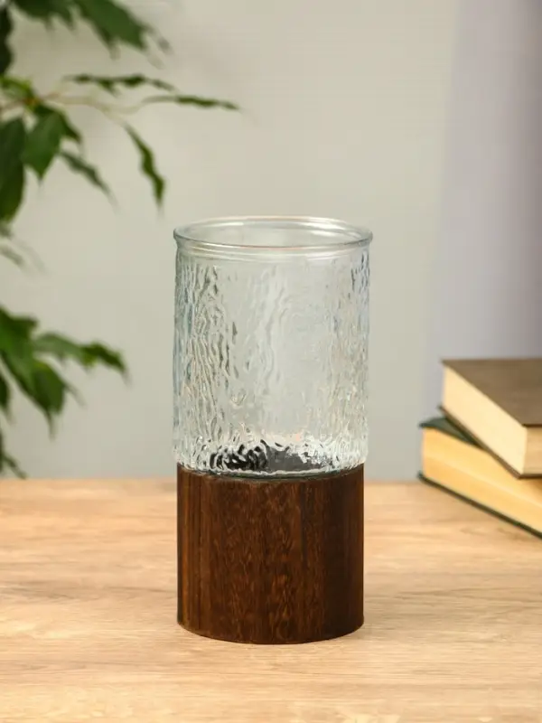 Ваза стекло настольная  Ваза стекло настольная "Лесли" размытость, 20х10 см, прозрачный