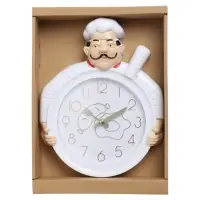 Часы настенные интерьерные &laquo;Шеф&raquo;, серия: Кухня, бесшумные, плавный ход, 29.5&times;23 см, d=16.5 см, белые