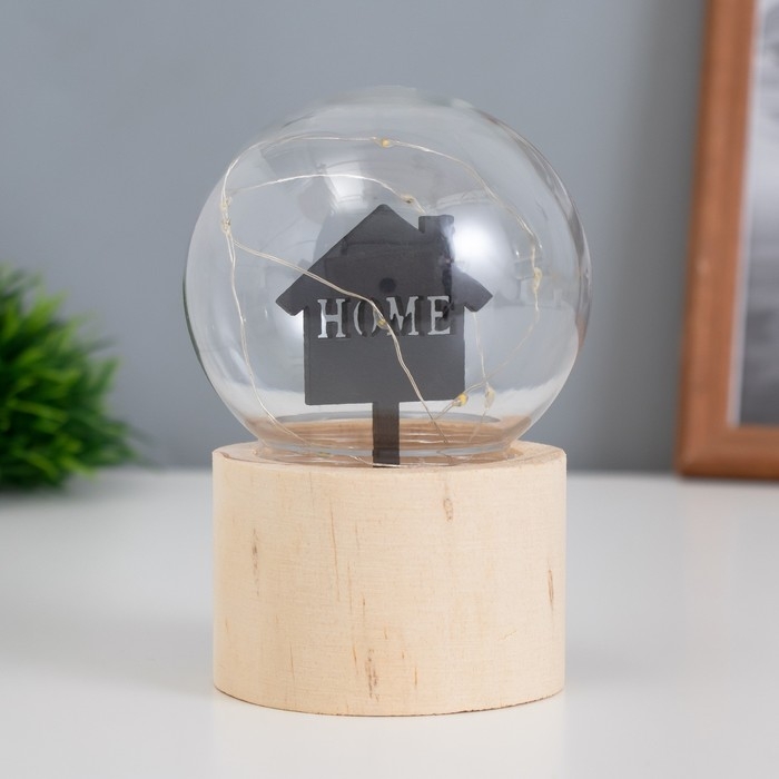 Ночник «Шар-дом» LED 3хAG10 шар 8см 6,5х6,5х11,5см Ночник «Шар-дом» LED 3хAG10 шар 8см 6,5х6,5х11,5см