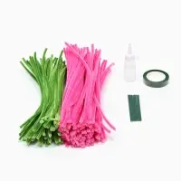 Набор для творчества цветы из пушистой проволоки букет, тюльпаны