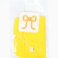 Воздушный шар фольгированный 22" "Бант" цвет желтый сатин