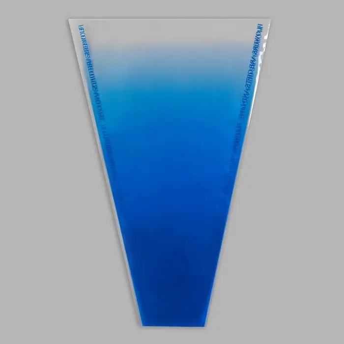 Пакет конус для цветов, «Переход», 29+10×45 см, королевский синий Пакет конус для цветов, «Переход», 29+10×45 см, королевский синий