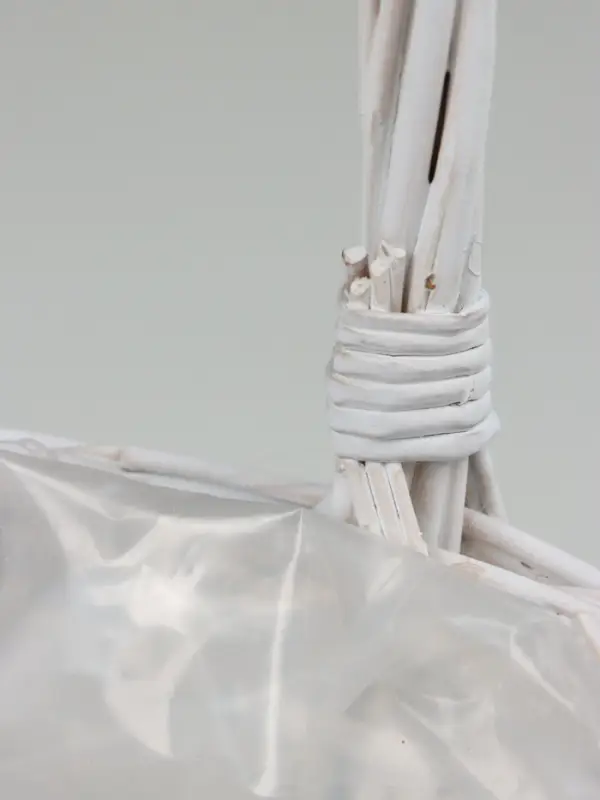 Корзина плетеная (ива) D26х18 H10 HH30 b23х14, 1 шт., белый