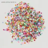 Глиттер в баночке "Звёздочки" МИКС р-р 3 мм 6 гр 5х2х2 см