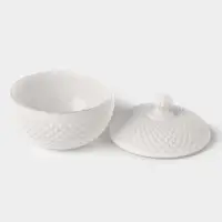 Сахарница Доляна Chess. King, 150 мл, 9&times;8.5 см, стекло, белая