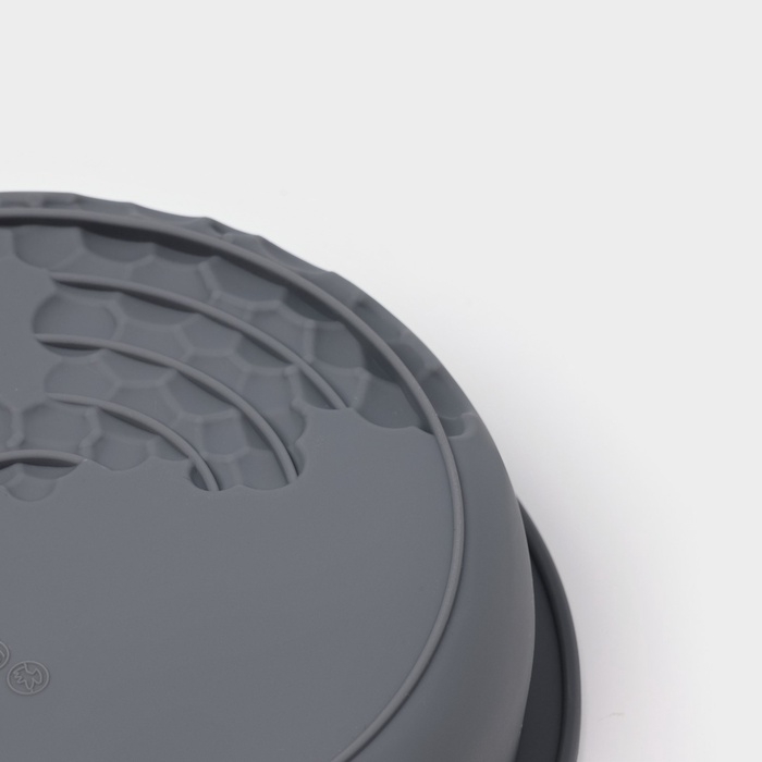 Форма для выпечки и муссовых десертов Доляна «Воздушность», силикон, 18,5х4,5 см, внутр. d=17 см, серая Форма для выпечки и муссовых десертов Доляна «Воздушность», силикон, 18,5х4,5 см, внутр. d=17 см, серая