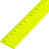 Линейка 20см  пластик желтый