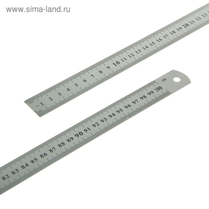 Линейка металлическая, 1 м, серебристая Линейка металлическая, 1 м, серебристая