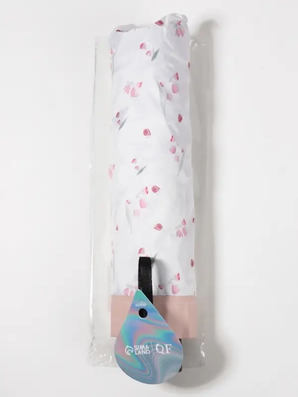 Зонт механический &laquo;Цветы&raquo;, 4 сложения, 8 спиц, R=48/56 см, d=96 см, МИКС