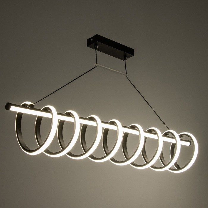 Светильник с ПДУ Светильник с ПДУ "Спираль" LED 130Вт 3000-6000К черный 100х19х21 см