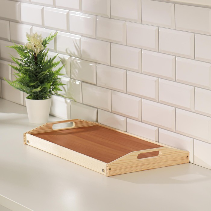 Столик для завтрака складной, 50×30см, с ручками, светлый Столик для завтрака складной, 50×30см, с ручками, светлый