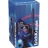 Ручка шариковая ErichKrause U-109 Original Stick&Grip, узел 1 мм, синяя