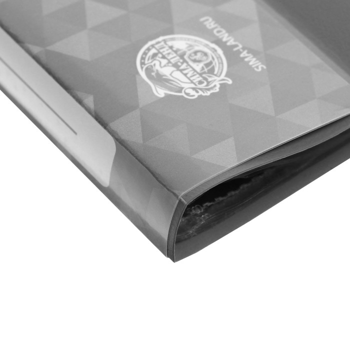 Папка 20 вкладышей, Сalligrata, А4, 15мм, карман на корешке, 600 мкм, серая Папка 20 вкладышей, Сalligrata, А4, 15мм, карман на корешке, 600 мкм, серая