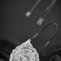 Лямки для бюстгальтера, силиконовые, фурнитура металл, 5 полос, 1.9 см, 37 см, пара, прозрачные