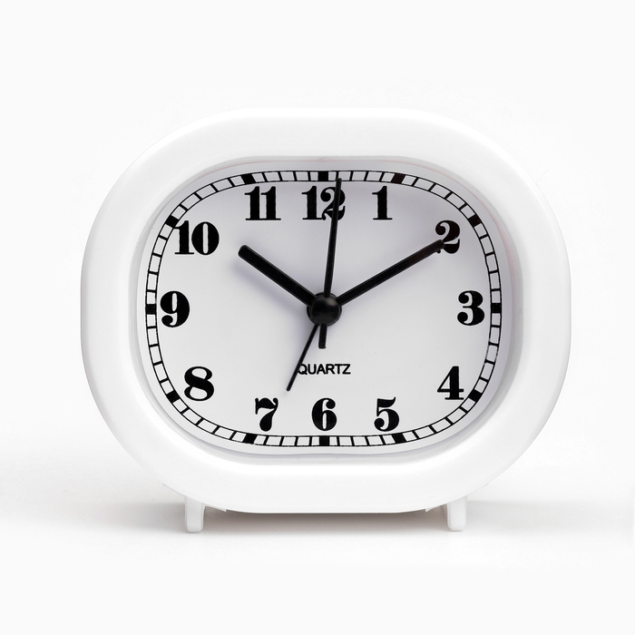 Часы настольные будильник Часы настольные будильник "Классика" на ножках, 10 х 8.5 см, белые