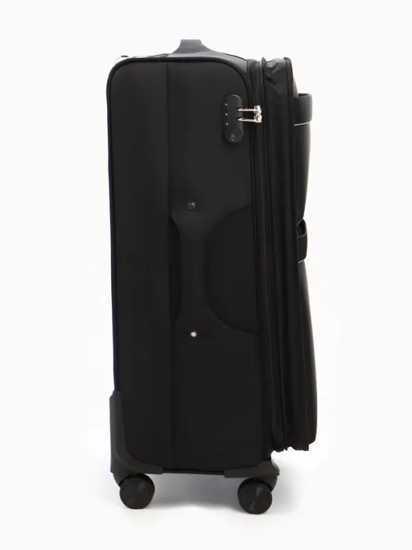 Чемодан на колёсах TEXTURA, кодовый замок, с увеличением, 47&times;30&times;78 см, 28", чёрный