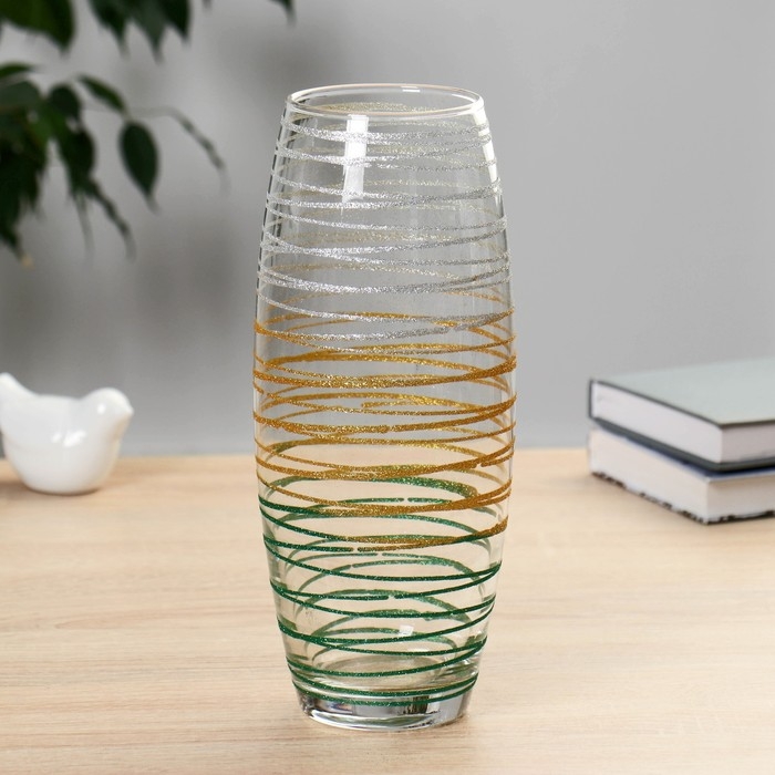 Ваза  Ваза "Круиз золото"d=7,5см, h=26см, v=1,8л