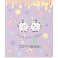 Тетрадь общая А5 ,48л, клетка,скрепка, МОРОЖЕНКИ, 5 шт в уп,7-48-780/5